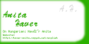 anita haver business card